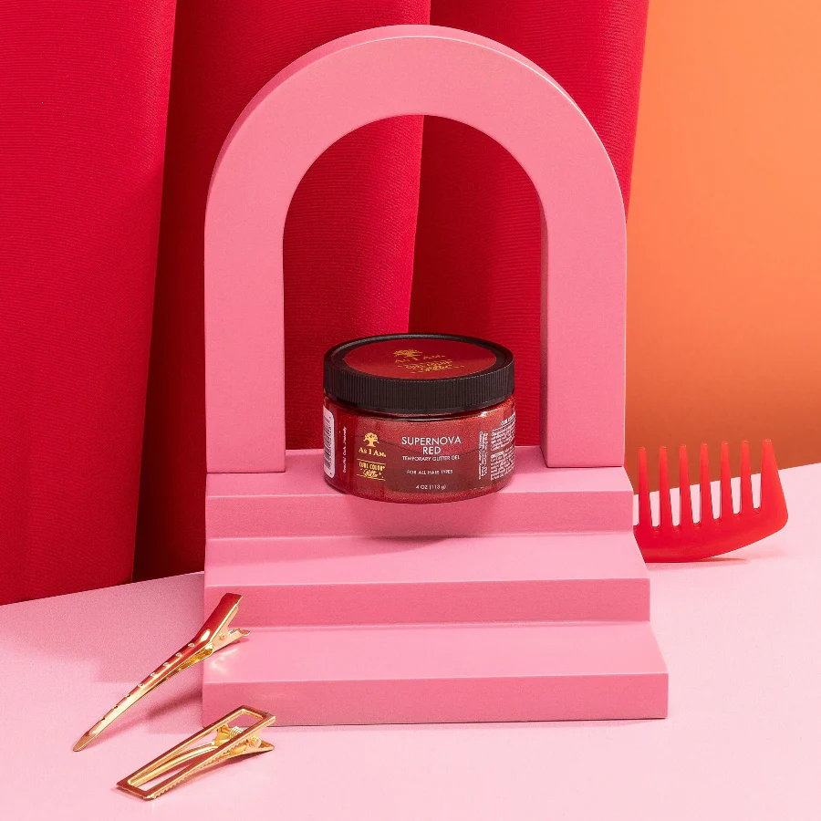 Curl Color Glitter Supernova Red